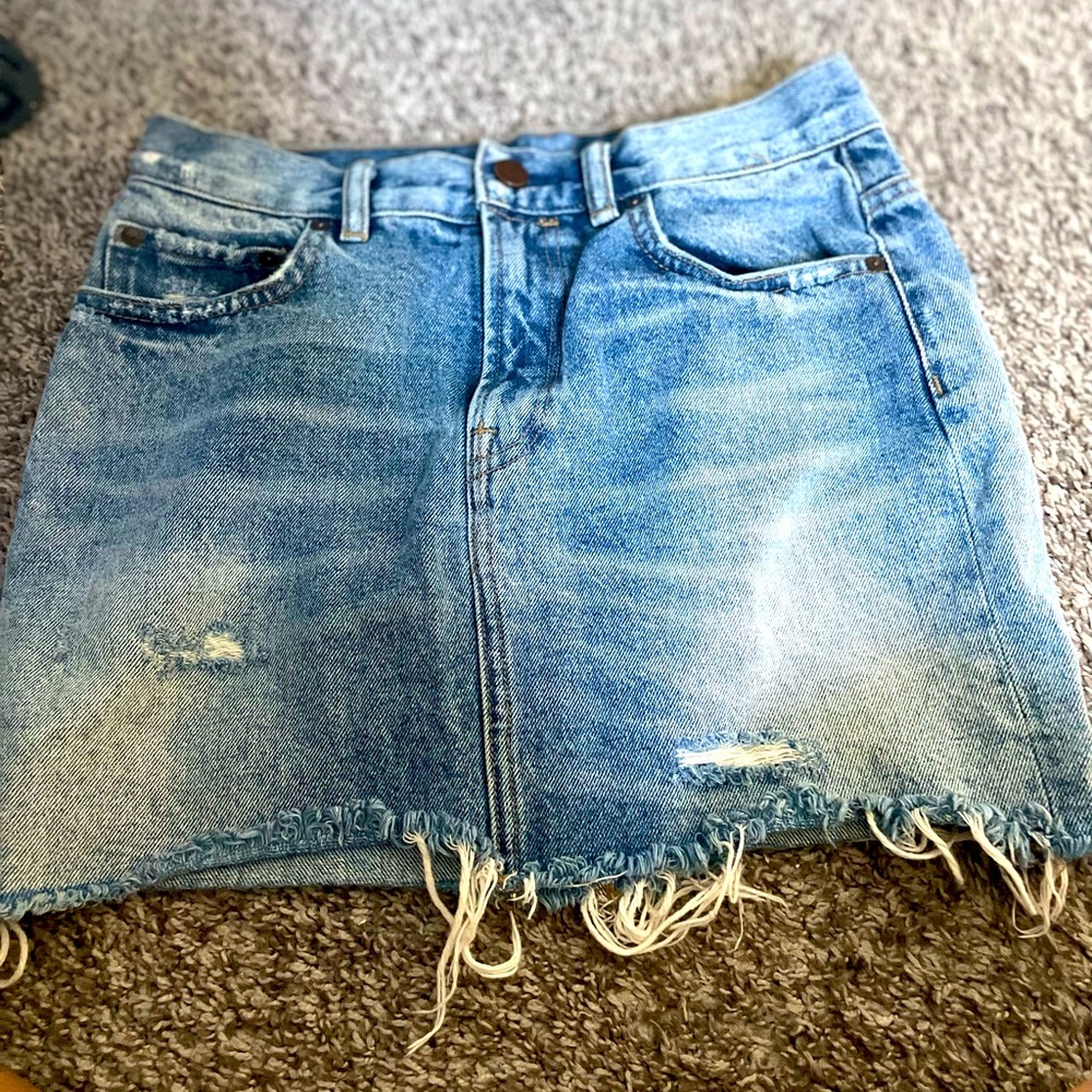 Denim short skirt